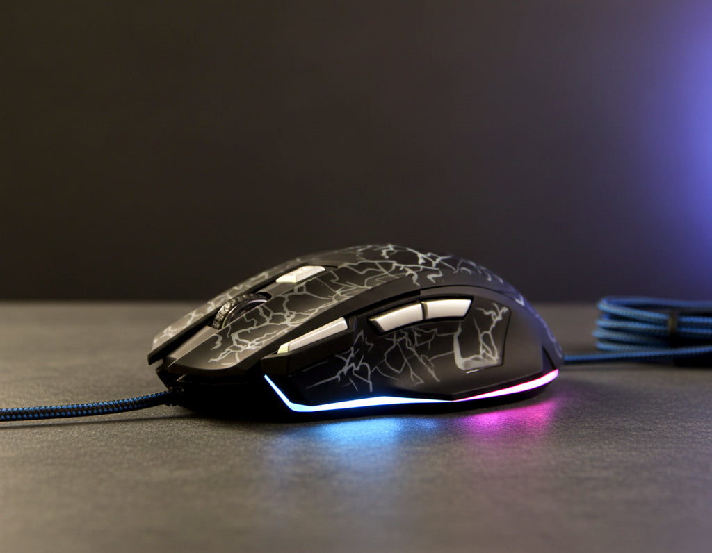Mouse Gamer Lehmox LEY-A7 RGB USB 2400 DPI 6 Botões LED Gamer