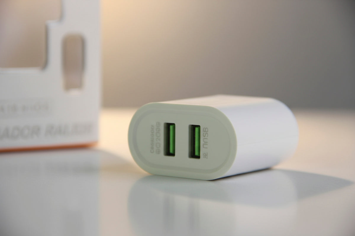 Carregador Rápido A'Gold 3,1A 2 USB + Cabo Lightning para iPhone