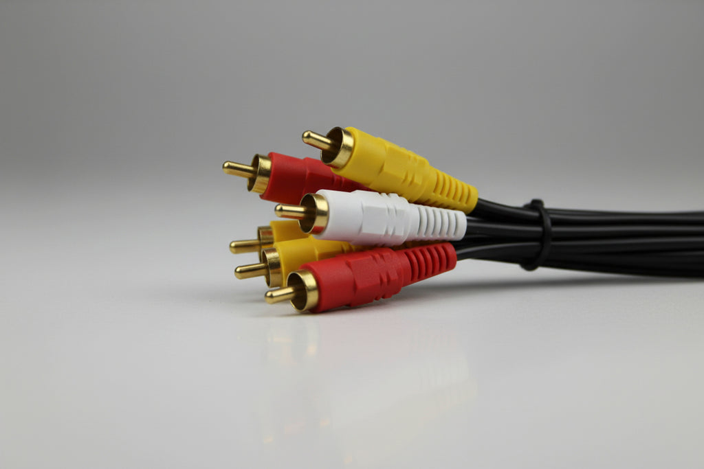 Cabo Áudio e Vídeo RCA 3RCA Macho x 3RCA Macho 1,5 Metros para TV DVD PS2 Xbox Nintendo
