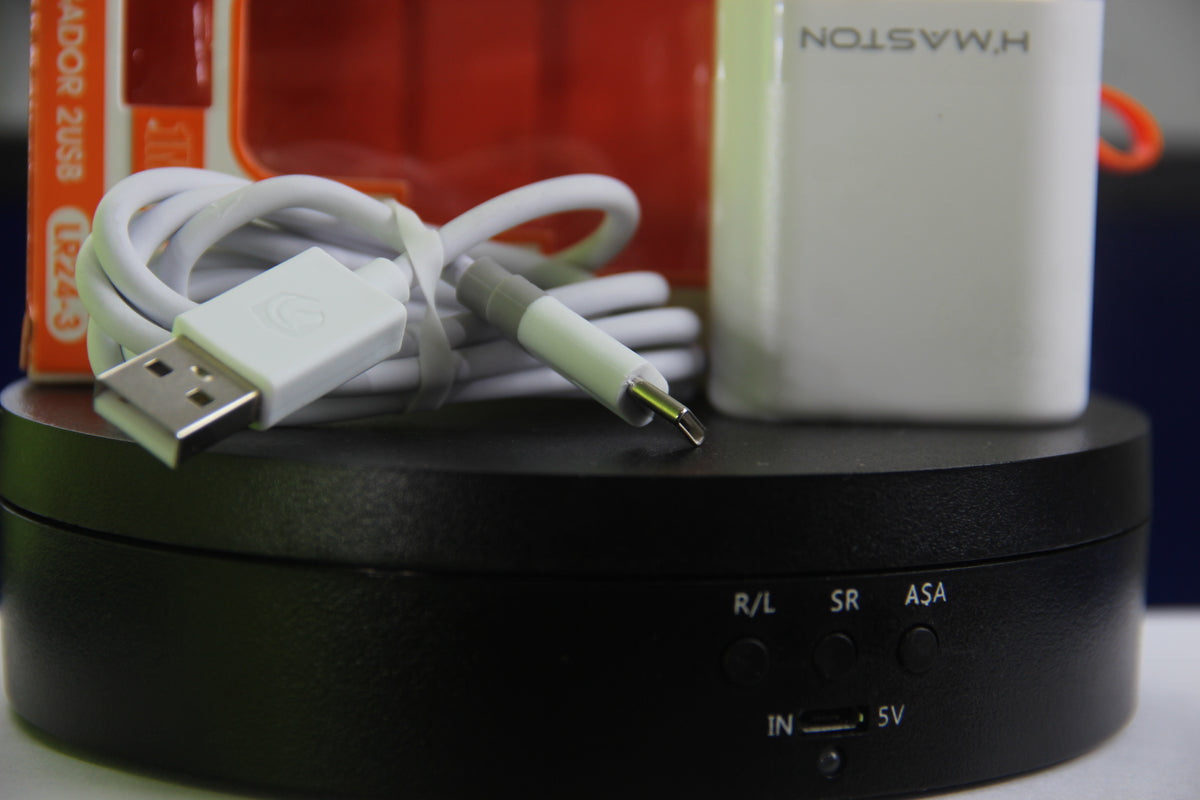 Carregador, Supercarregador H’Maston LR24-3 5.1A 2 USB + Cabo USB-C 1M