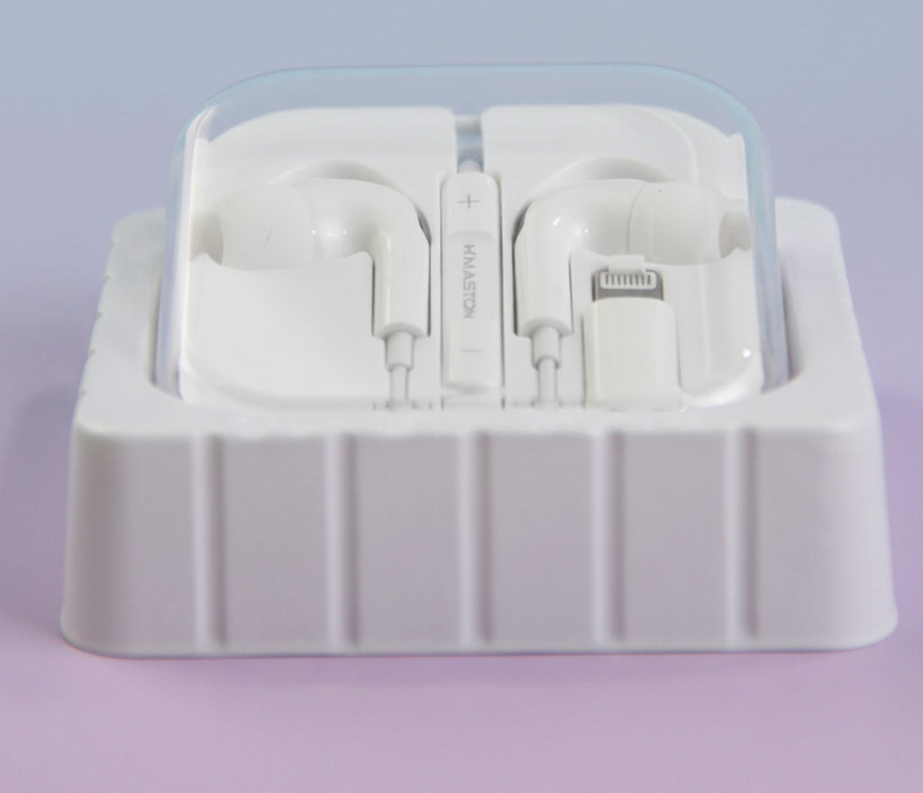 Fone de Ouvido Lightning para iPhone H'Maston RB06 com Microfone e Controle de Volume