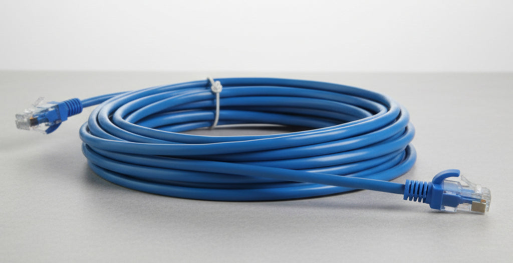 Cabo de Rede Ethernet RJ45 CAT5e 10 Metros Azul Alta Velocidade