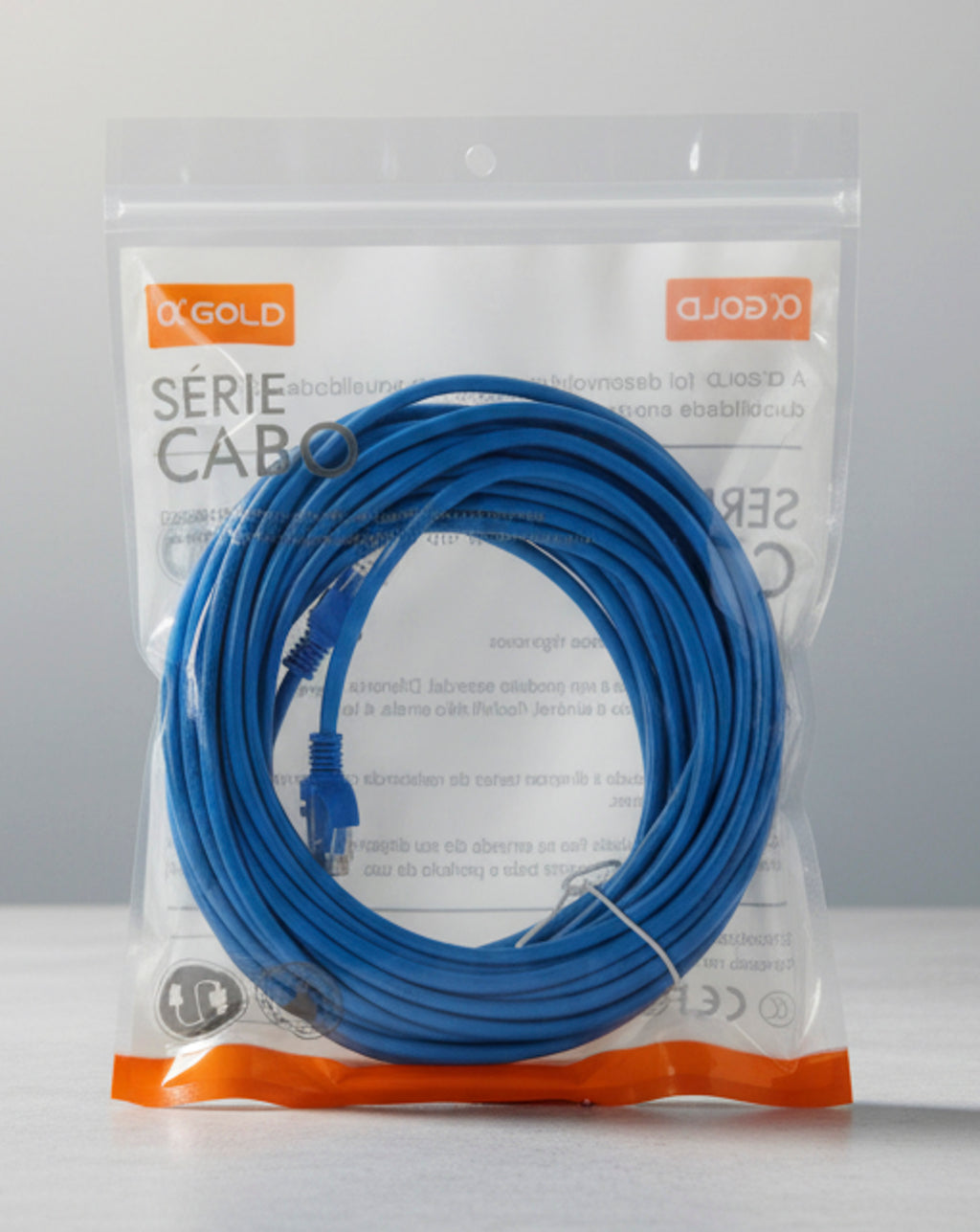 Cabo de Rede Ethernet RJ45 CAT5e 10 Metros Azul Alta Velocidade