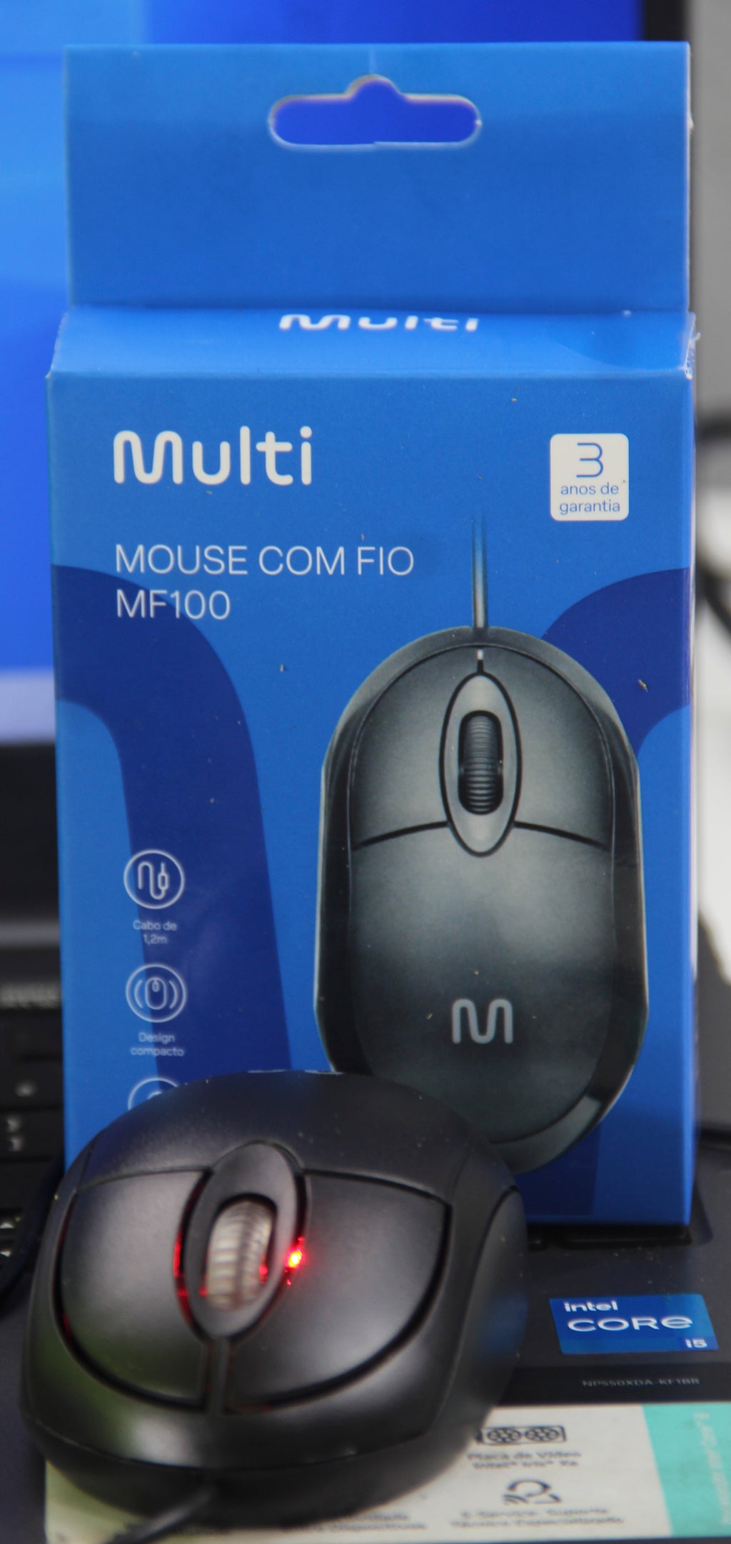 Mouse Multi MF100 Com Fio USB 1200 DPI Preto