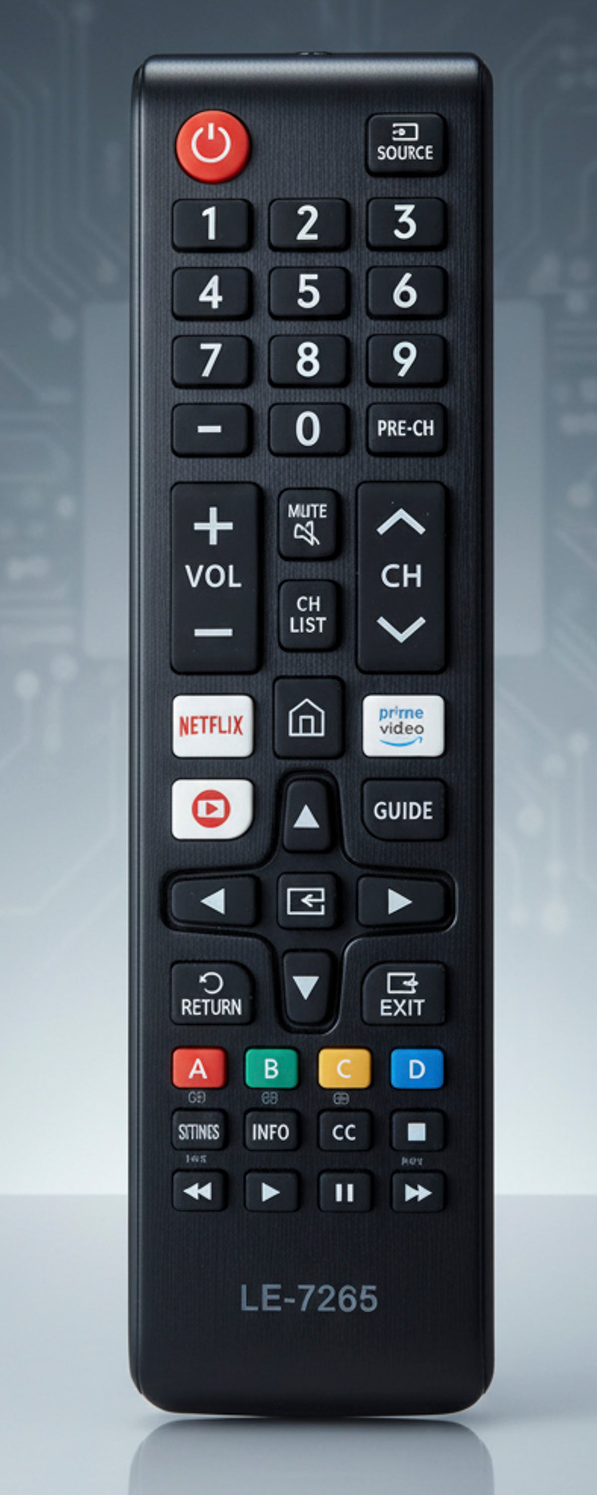Controle Remoto Smart LE-7265 para TV Samsung Netflix Prime Video