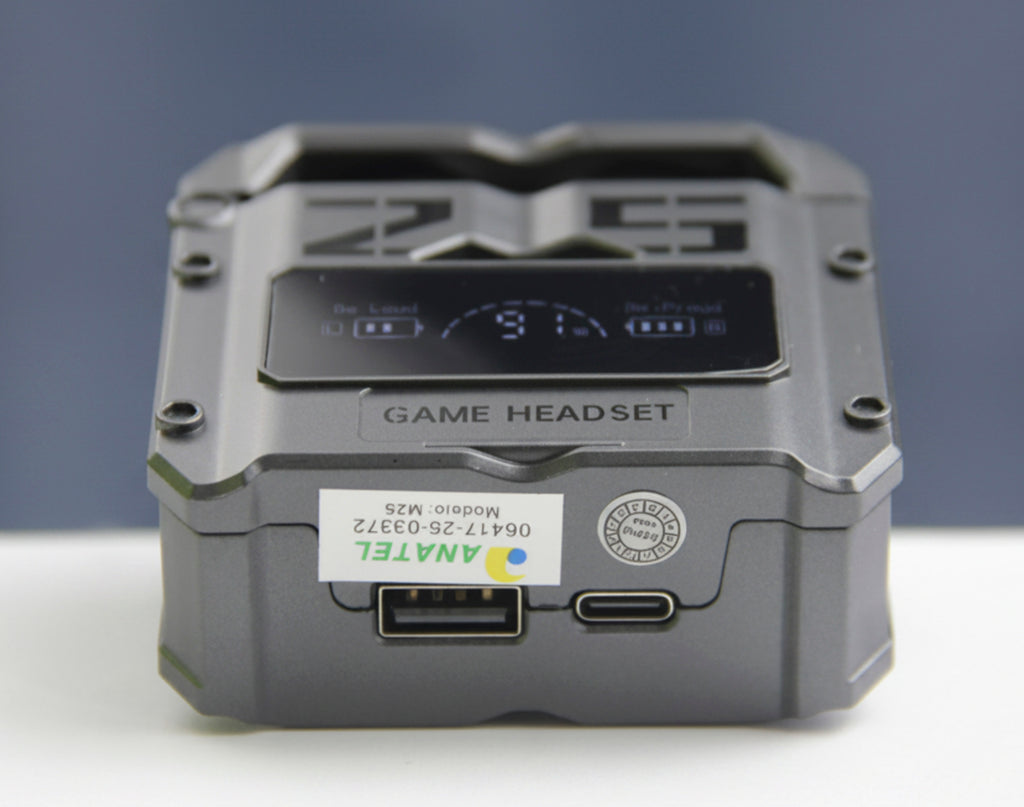 Fone de Ouvido Bluetooth M25 Gamer TWS 5.3 Display LED com Microfone Android e iPhone