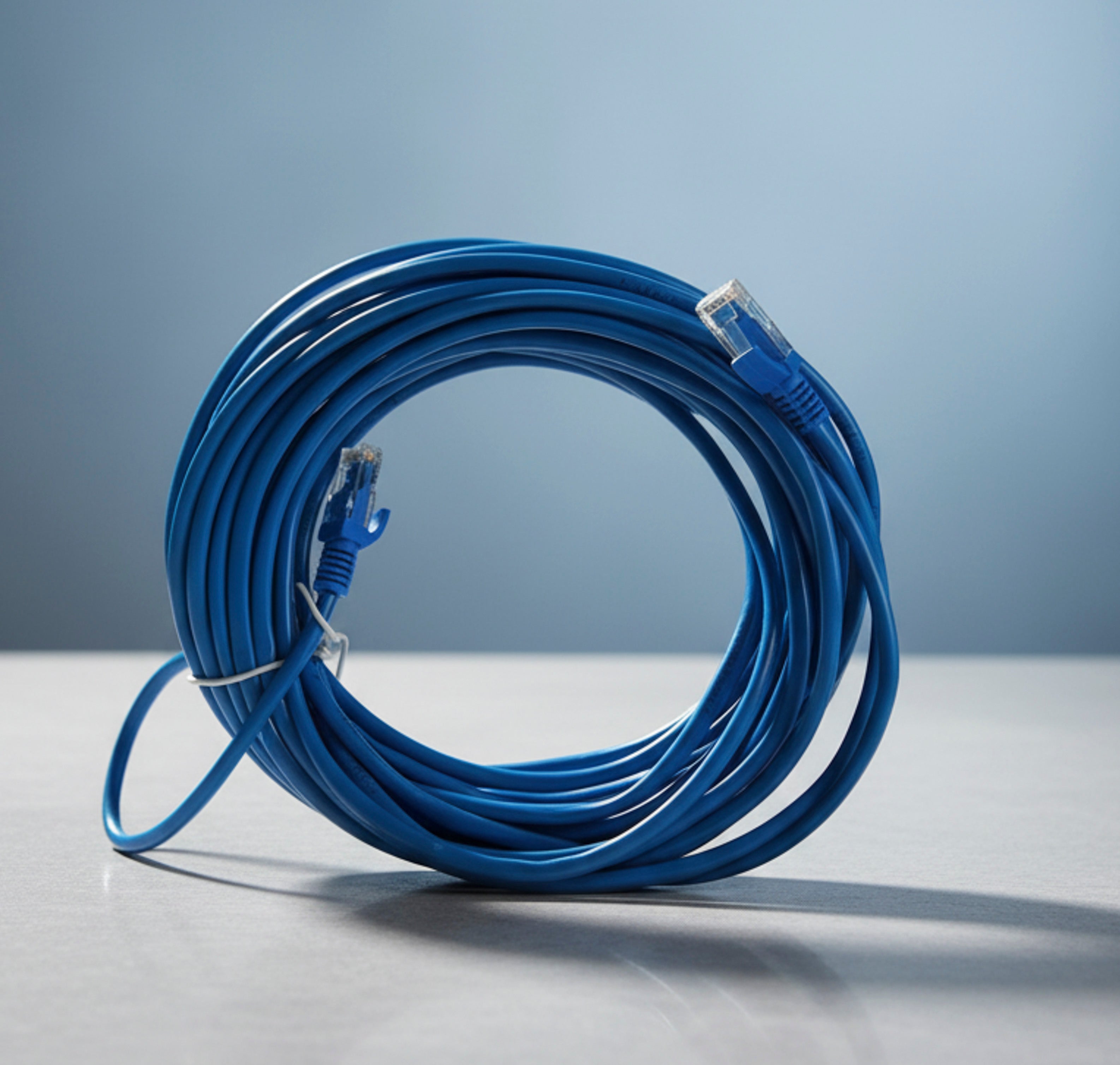 Cabo de Rede Ethernet RJ45 CAT5e 10 Metros Azul Alta Velocidade