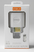 Carregador Rápido A'Gold 3,1A 2 USB + Cabo Lightning para iPhone