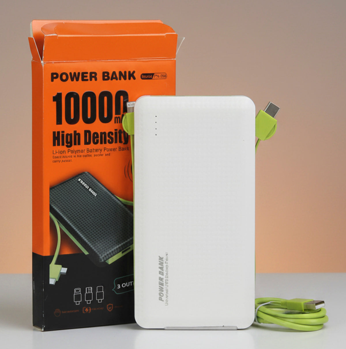 Carregador portátil Power Bank 10.000mAh PN-956 Carregador Portátil 3 Saídas