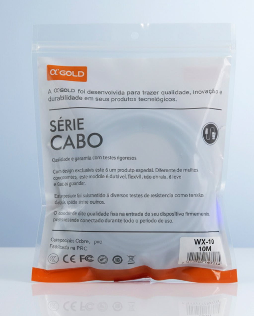 Cabo de Rede Ethernet RJ45 CAT5e 10 Metros Azul Alta Velocidade