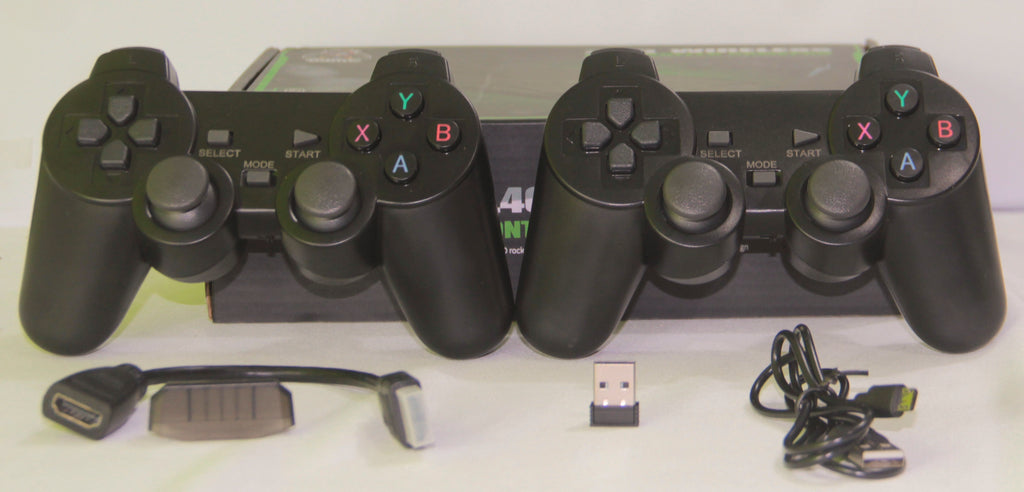 Game Stick 4K Lite Console Retrô com 2 Controles Sem Fio + 20.000 Jogos Clássicos HDMI