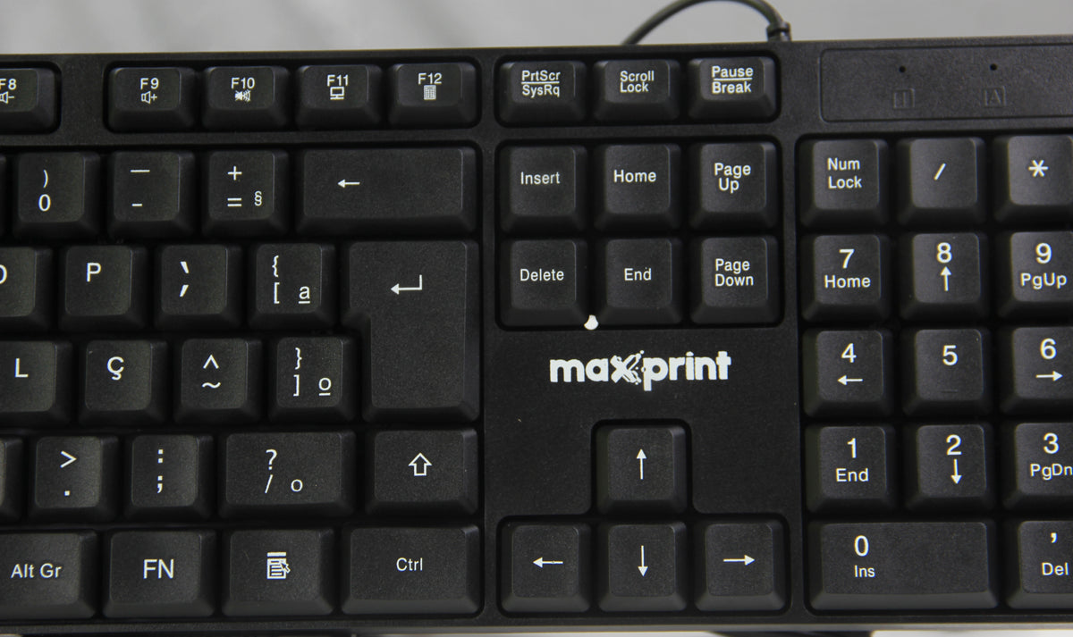 Teclado Maxprint OfficeEasy USB 2.0 ABNT2 Preto 60000153