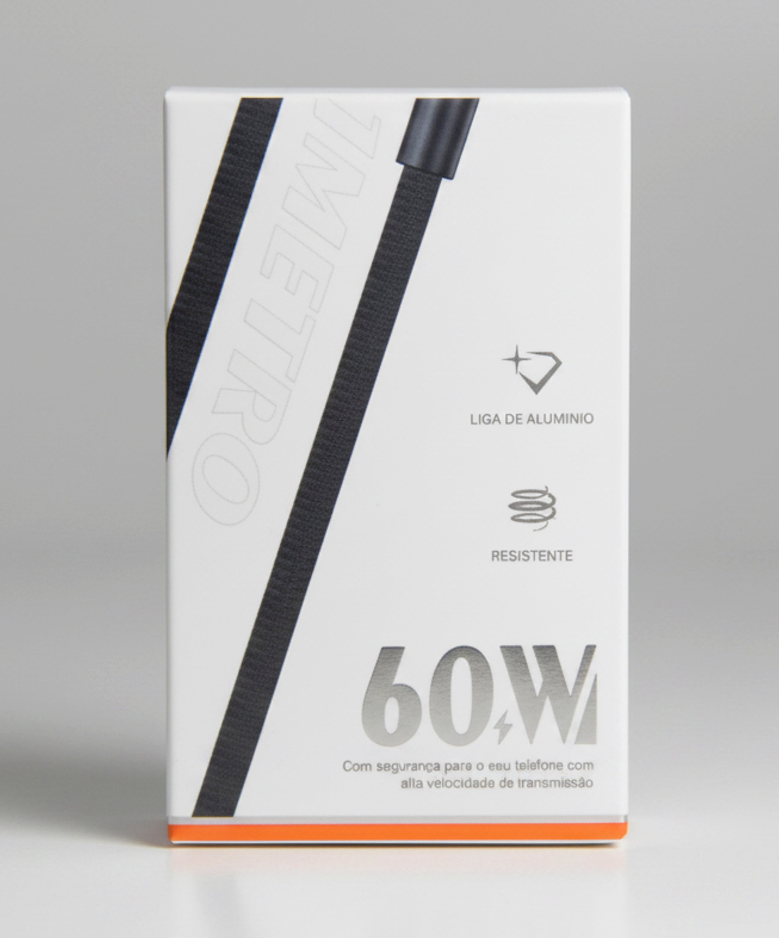Cabo Turbo USB-C para USB-C 60W 1 Metro Alpha Gold Plus CB147 Carregamento Rápido