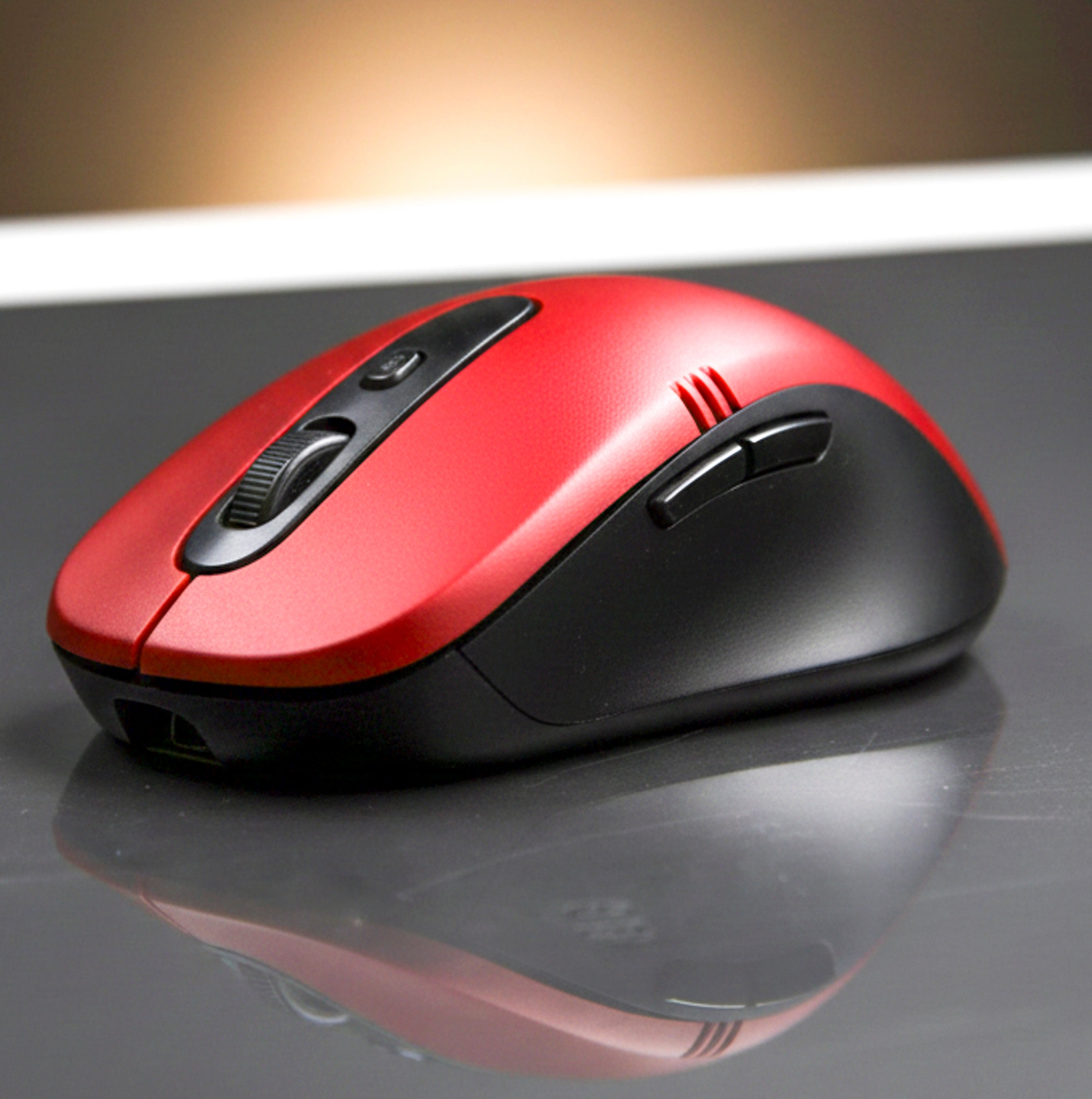 Mouse Sem Fio Wireless Lehmox LEY-172 2.4GHz USB Ergonômico para PC e Notebook Vermelho