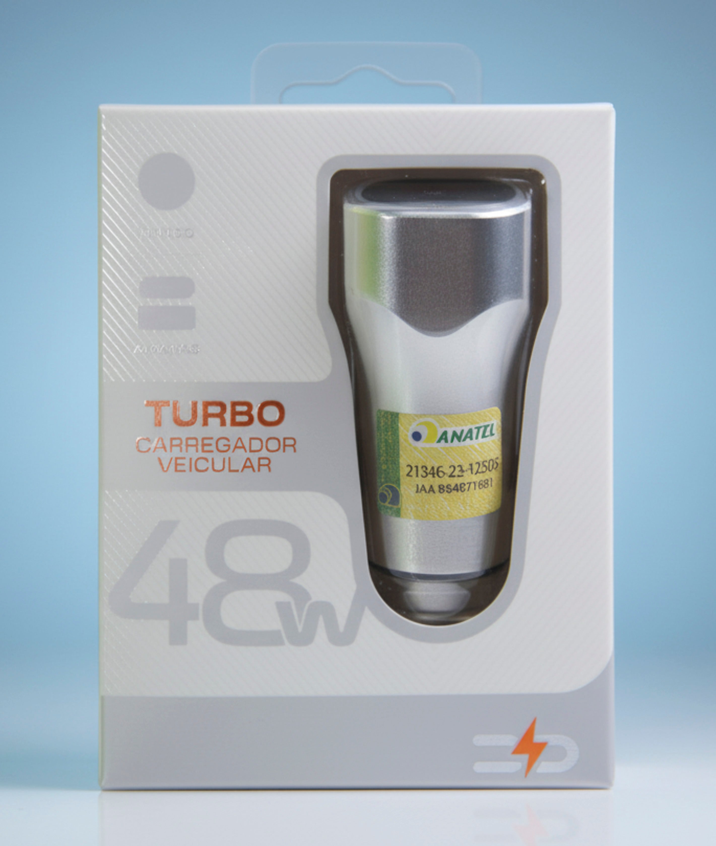 Carregador Veicular Turbo 48W USB + USB-C Carregamento Rápido LE-537