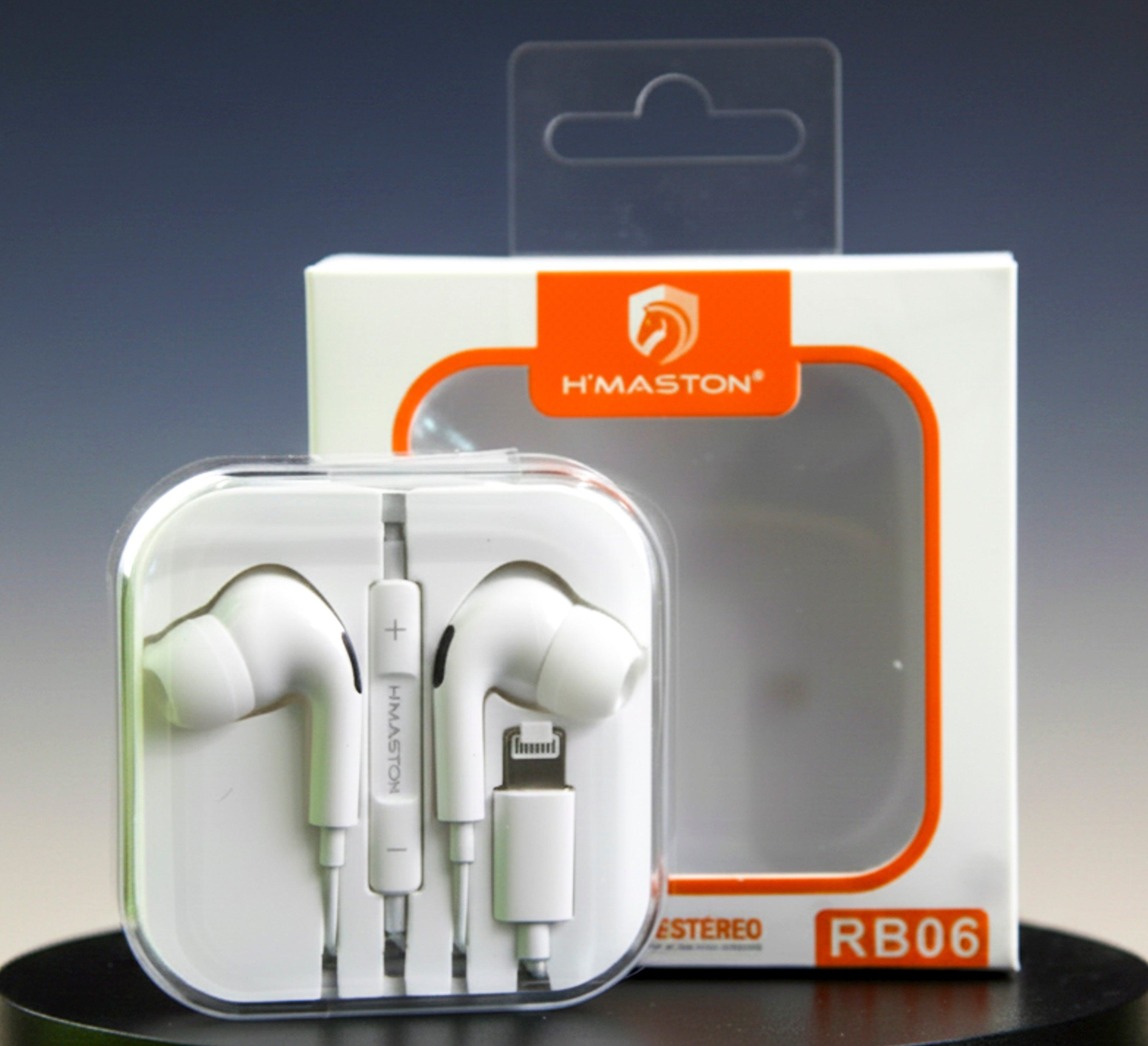 Fone de Ouvido Lightning para iPhone H'Maston RB06 com Microfone e Controle de Volume