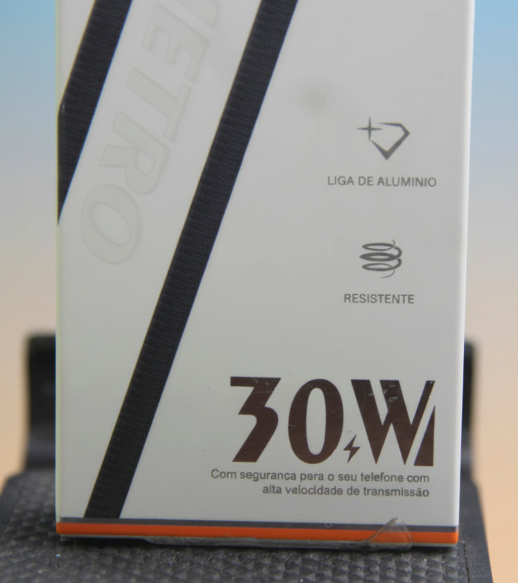 Cabo Turbo USB-C para Lightning 30W 1 Metro Alpha Gold Plus CB146 para iPhone e iPad