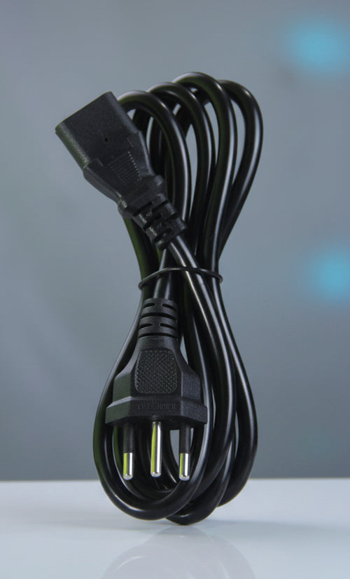 Cabo de Força Tripolar 3 Pinos 1,5 Metros para PC Monitor Impressora Bivolt