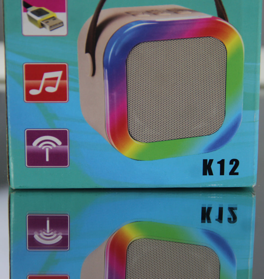 Caixa de Som Bluetooth K12 Portátil com LED RGB