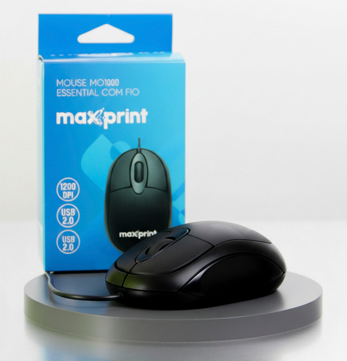 Mouse Maxprint MO1000 Com Fio USB 1200 DPI Preto