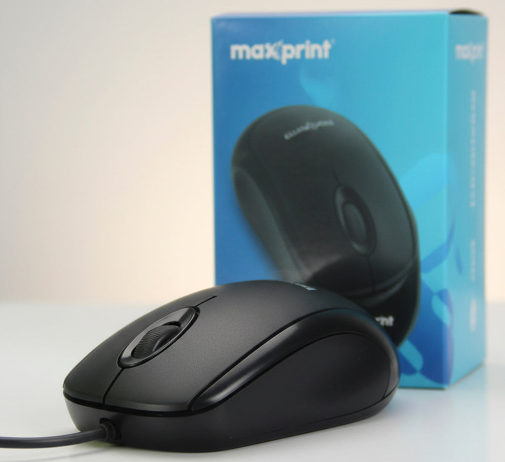 Mouse Maxprint MO1000 Com Fio USB 1200 DPI Preto