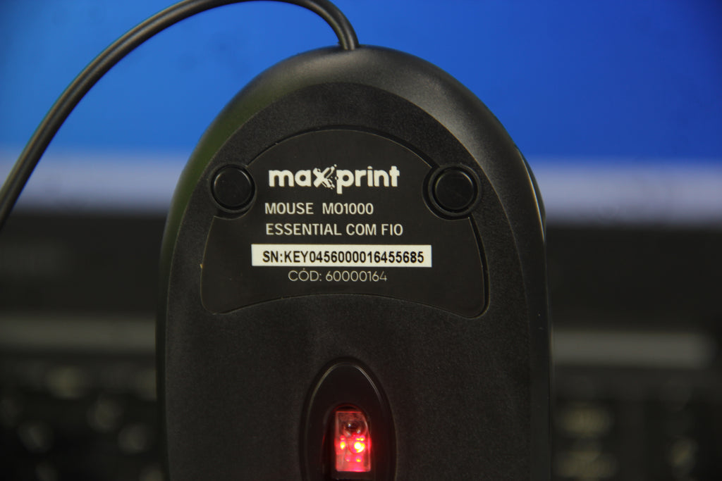 Mouse Maxprint MO1000 Com Fio USB 1200 DPI Preto