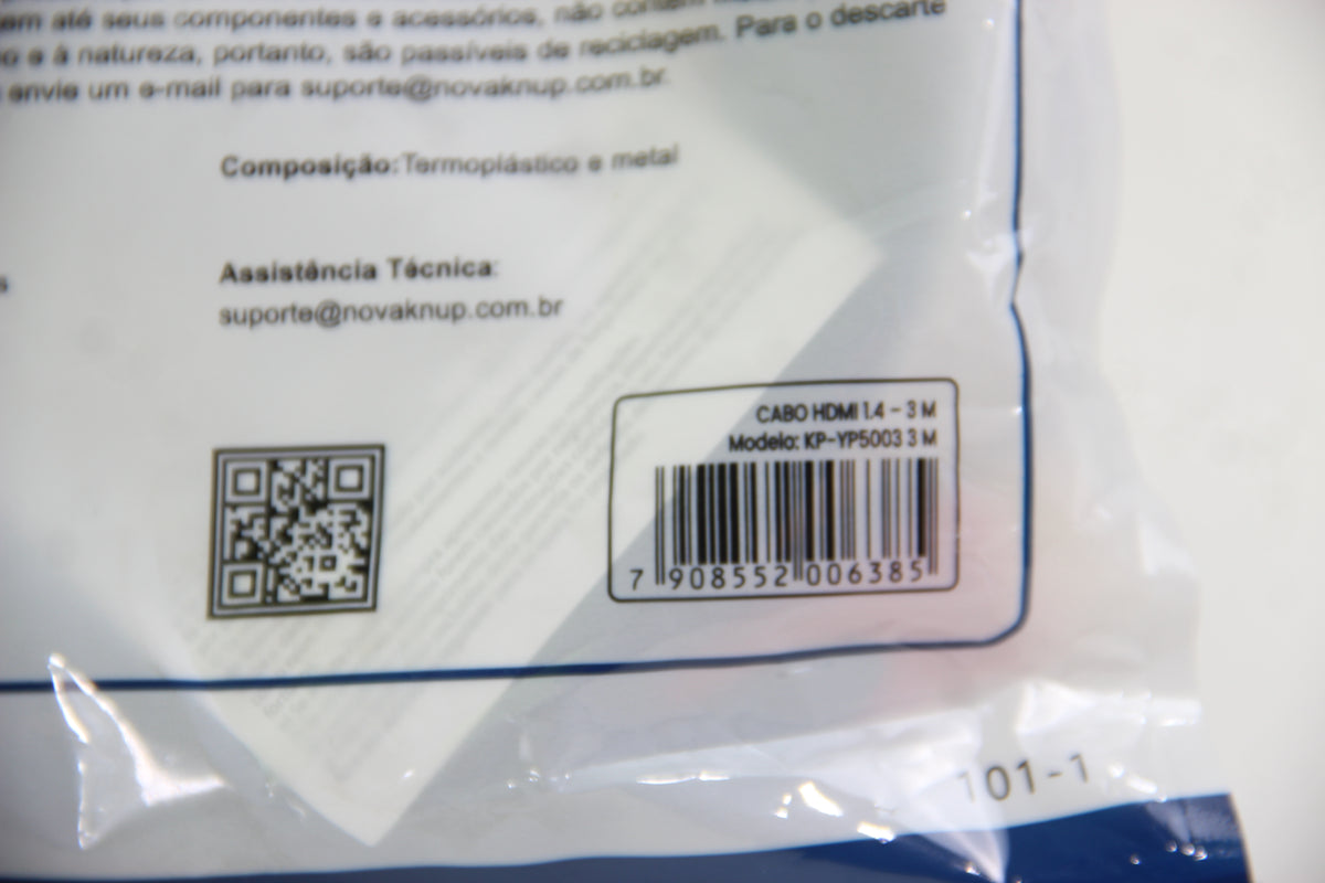 Cabo HDMI 1.4 3 Metros Full HD 1080p – KP-YP5003
